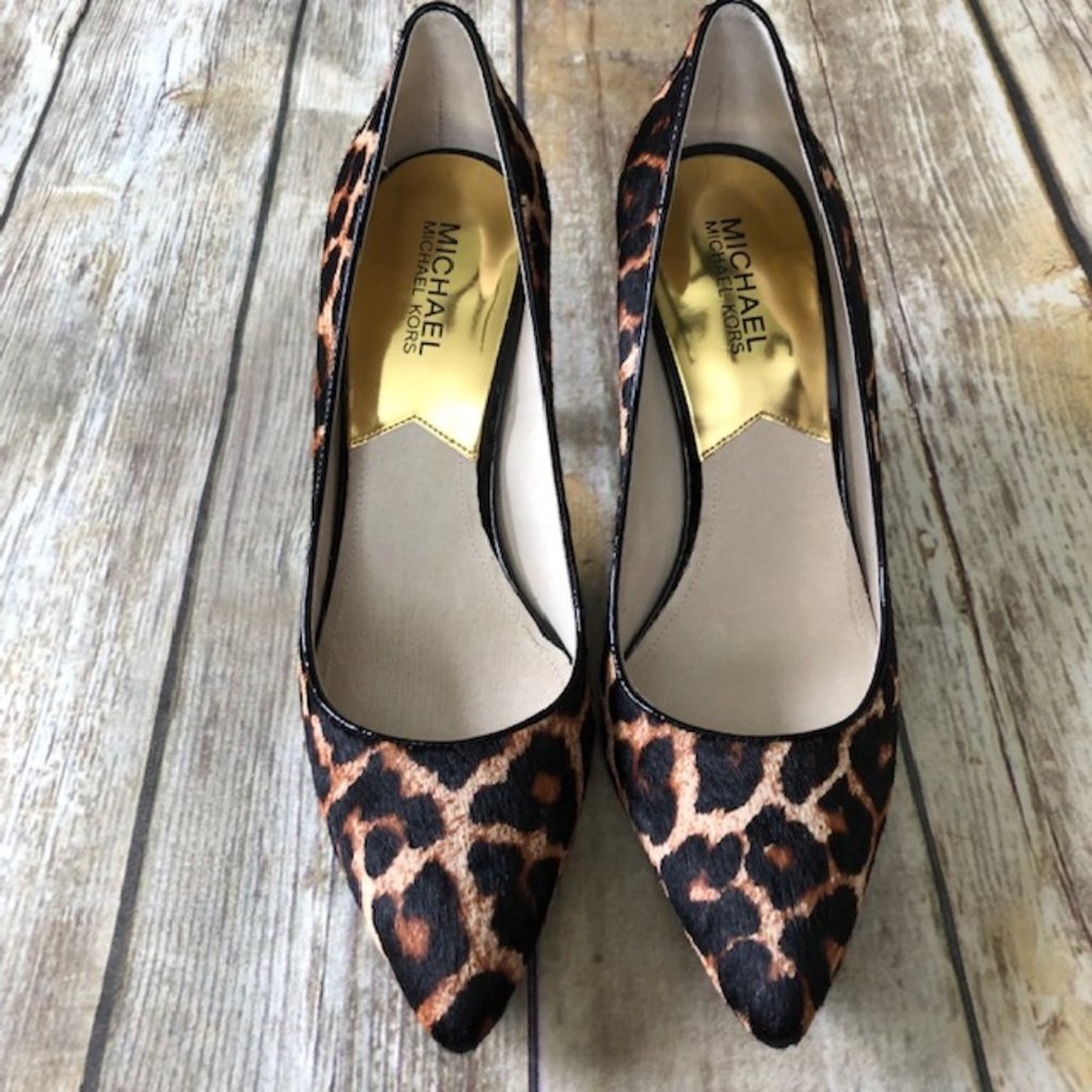 MICHAEL KORS LEOPARD CALF HAIR HEEL SIZE 8.5
